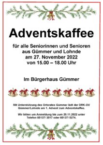 Mehr über den Artikel erfahren Adventskaffee 27. November 2022