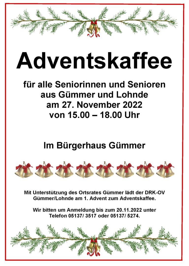 Mehr über den Artikel erfahren Adventskaffee 27. November 2022