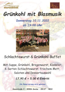 Mehr über den Artikel erfahren Grünkohl mit Blasmusik