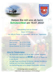 Read more about the article UPDATE!!! Hubschrauberrundflüge rund um Gümmer ￼￼