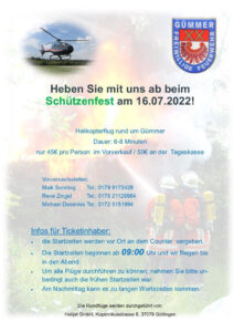 Mehr über den Artikel erfahren UPDATE!!! Hubschrauberrundflüge rund um Gümmer ￼￼