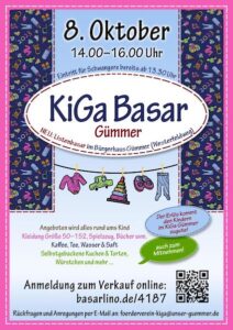 Mehr über den Artikel erfahren KiGa Basar Gümmer am 8. Oktober