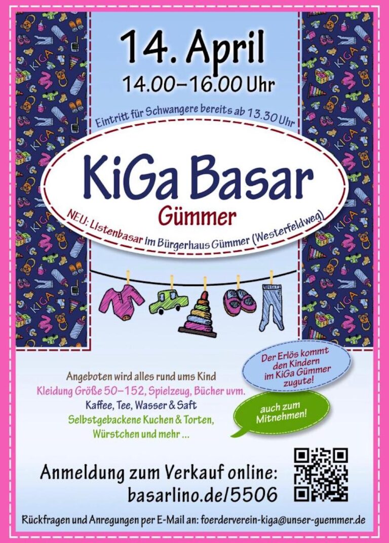 Read more about the article KiGa Basar Gümmer am 14. April
