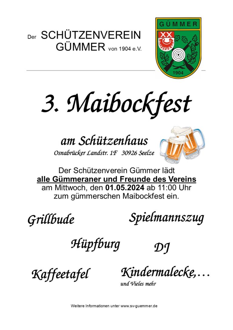 Mehr über den Artikel erfahren 3. Maibockfest