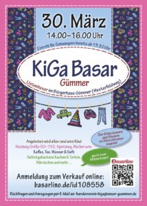 Mehr über den Artikel erfahren KiGa Basar Gümmer am 30. März